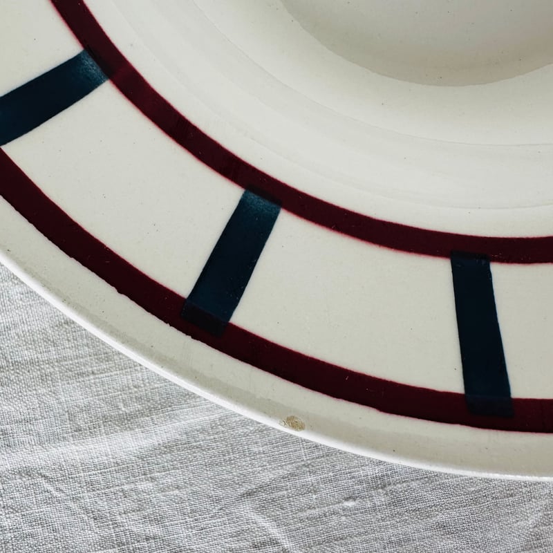 バスク柄スーププレート 深皿 392 バドンヴィレー フランス