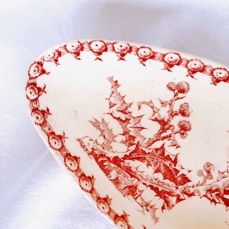 フランスアンティークGIEN ジアン あざみ柄 CHARDONS ラヴィエ