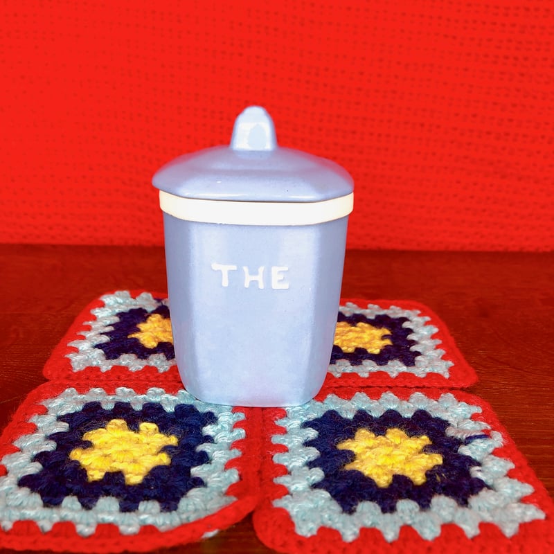 フランスアンティーク ディゴワンサルグミンヌ 陶器キャニスター5点