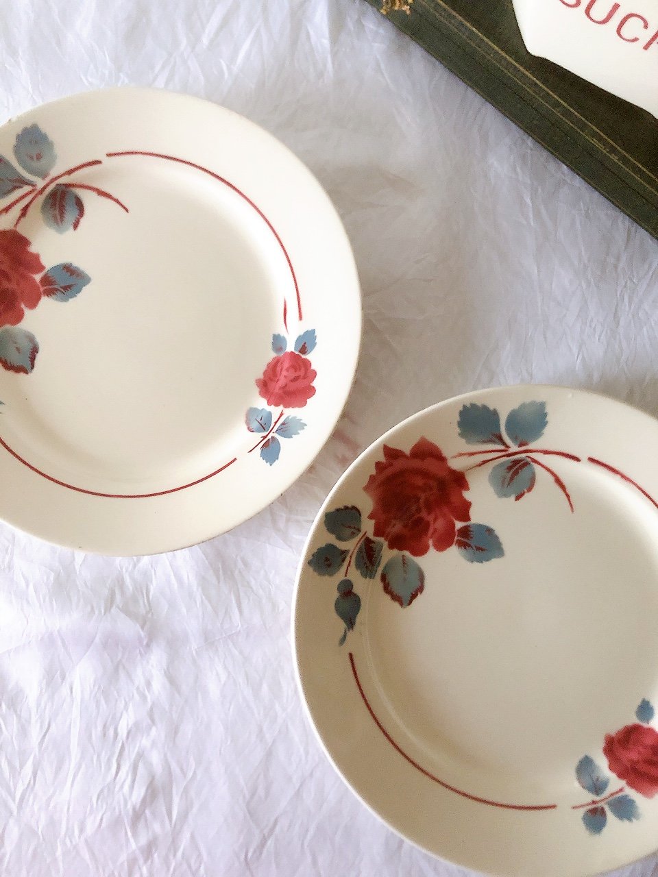 バドンヴィレー バラ柄ディナープレート B 平皿 フランスアンティーク