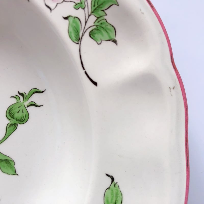 リュネヴィル Réverbère 花柄 スーププレート フランスアンティーク