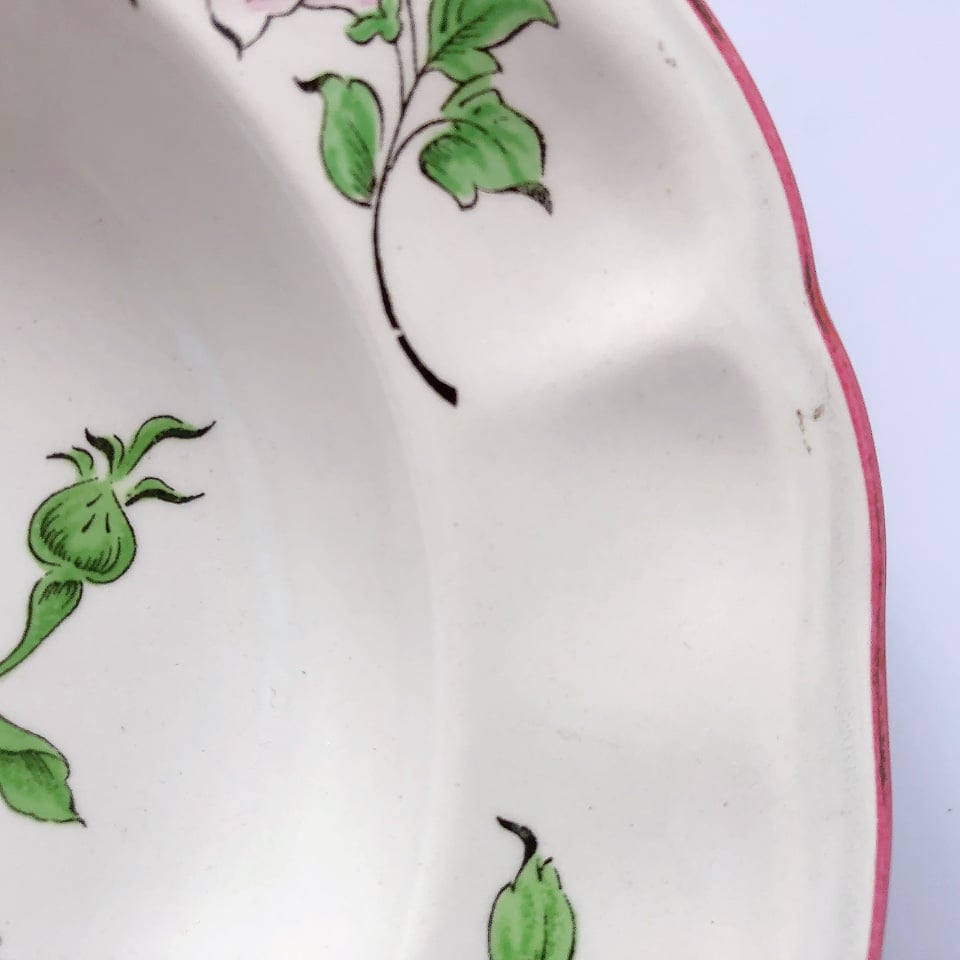 リュネヴィル Réverbère 花柄 スーププレート フランスアンティーク