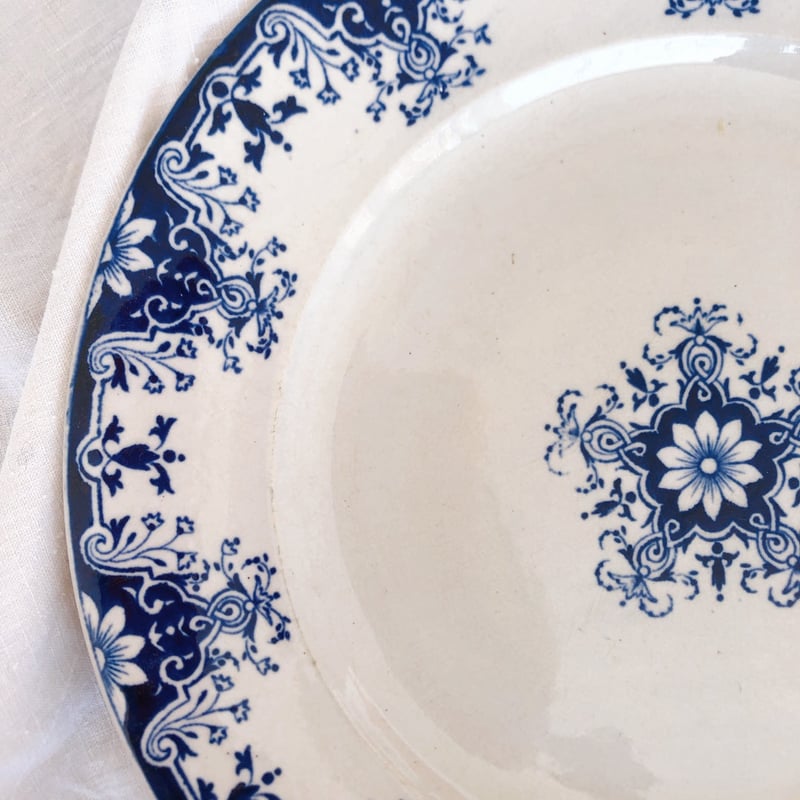 ヴィエイヤールボルドー ルアン ディナープレート ブルー フランス