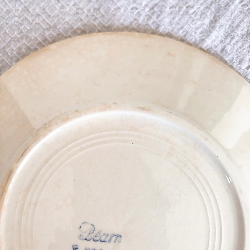 HBCM べアン クレイユモントロー バスク柄ディナープレート B フランス