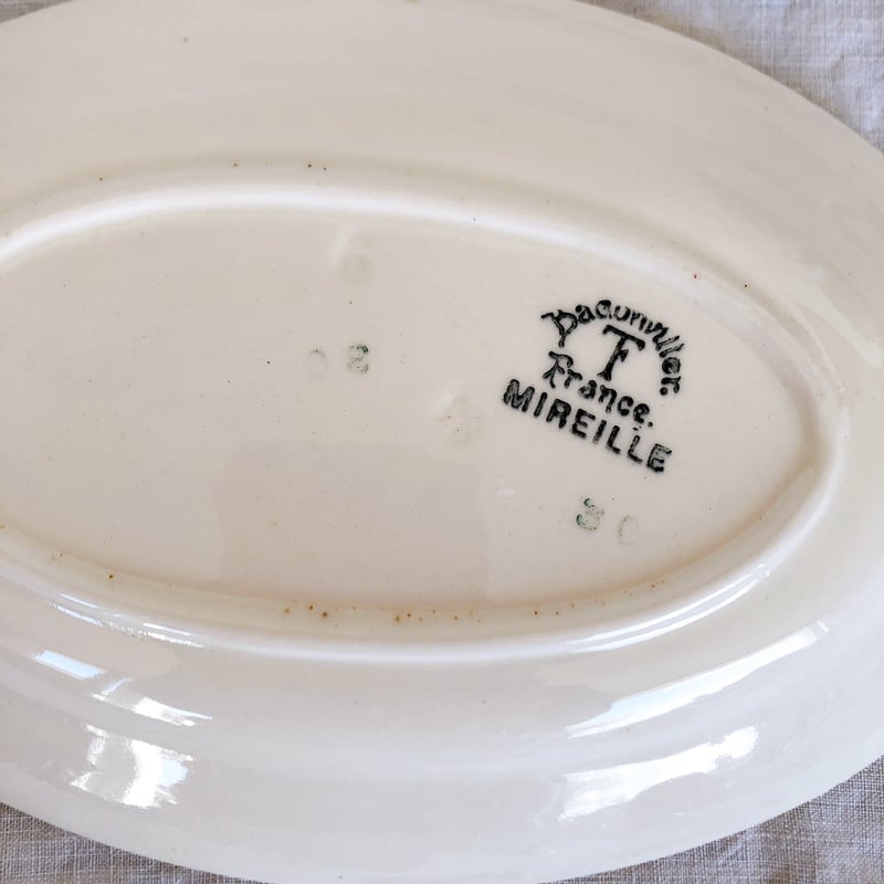 バドンヴィレー バラ柄ラヴィエ MIREILLE フランスアンティーク食器