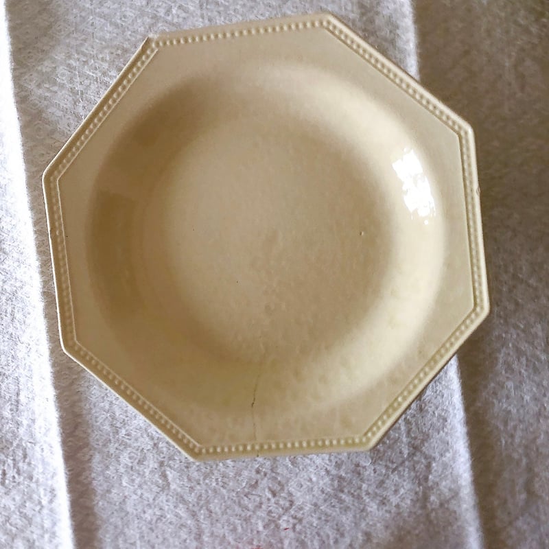 希少　クレイユモントロー　オクトゴナルケーキスタンド　フランスアンティーク食器 クレイユモントロー オクトゴナル ケーキスタンド フランス