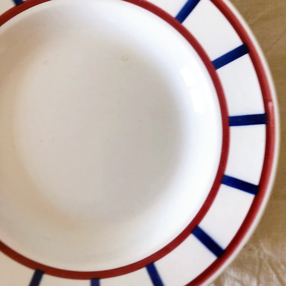 フランスアンティーク HBCM Béarn クレイユモントロー バスク柄 スープ