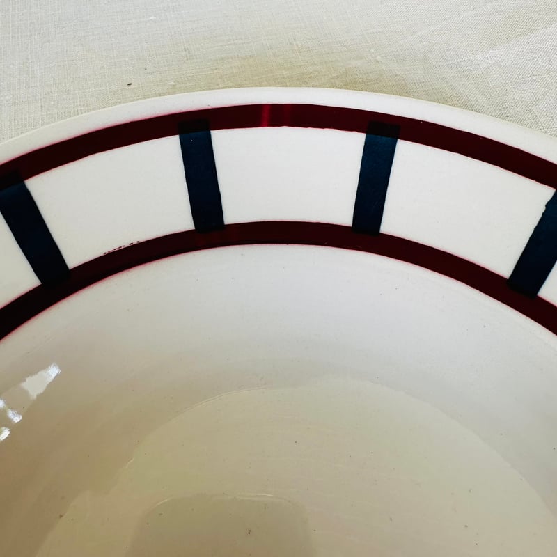 バスク柄スーププレート 深皿 390 バドンヴィレー フランス