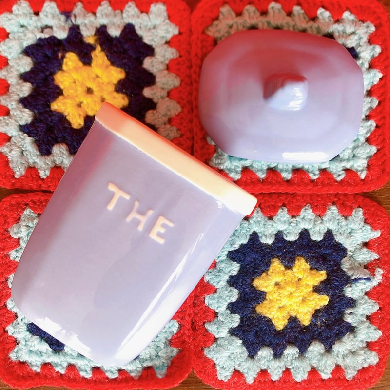 フランスアンティーク ディゴワンサルグミンヌ 陶器キャニスター