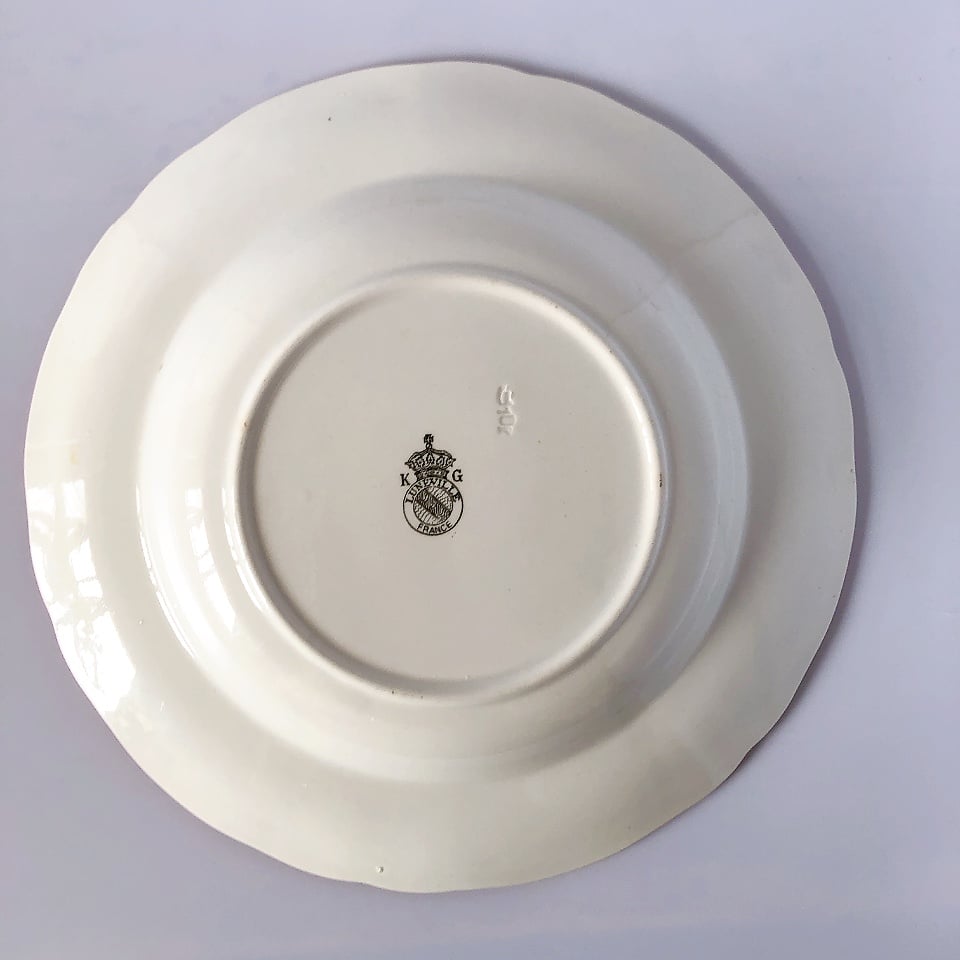 リュネヴィル Réverbère 花柄 スーププレート フランスアンティーク