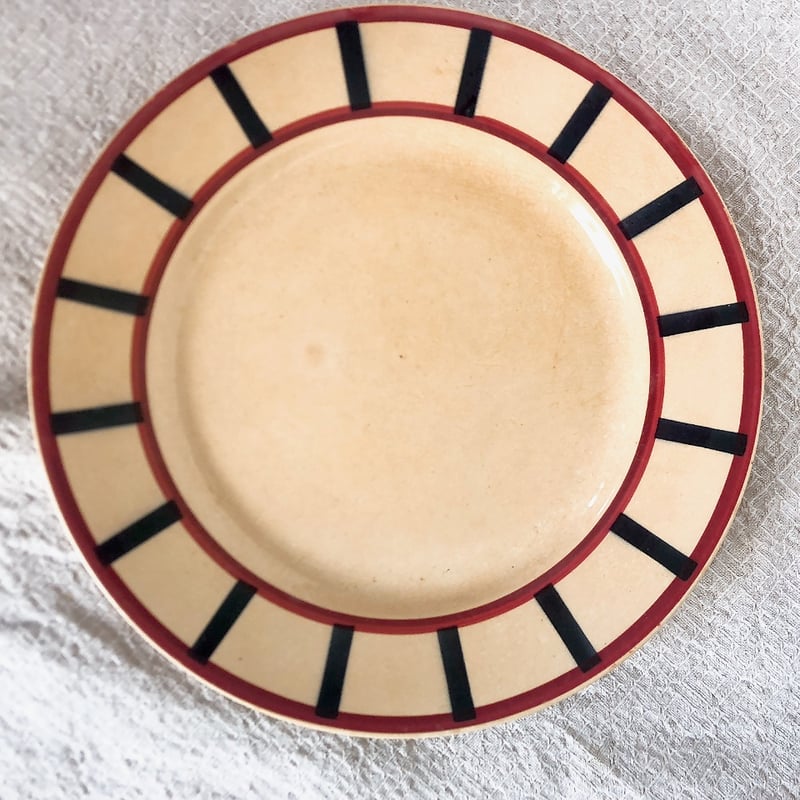 HBCM べアン クレイユモントロー バスク柄ディナープレート A フランス