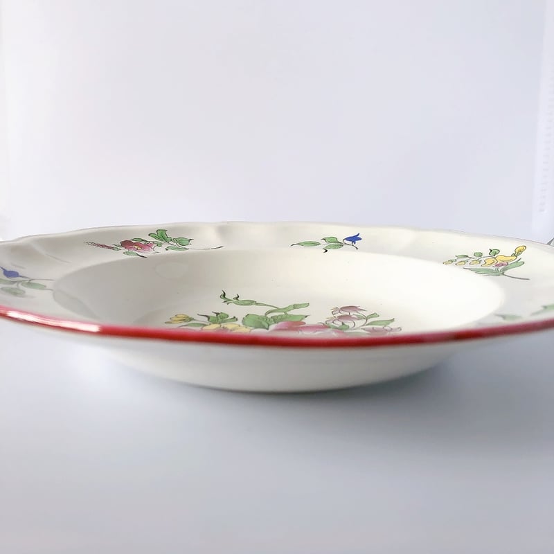 リュネヴィル Réverbère 花柄 スーププレート フランスアンティーク