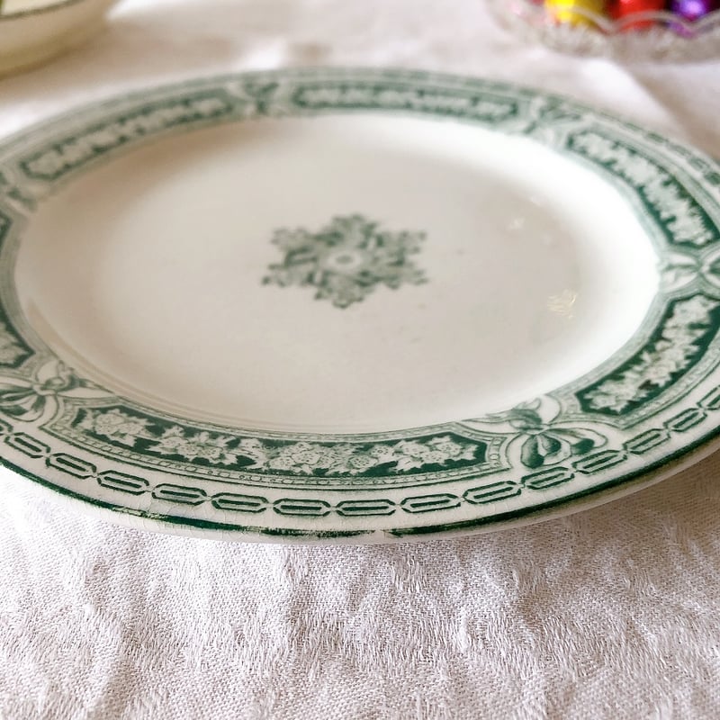 ヴィエイヤールボルドー ルアン ディナープレート グリーン E フランス