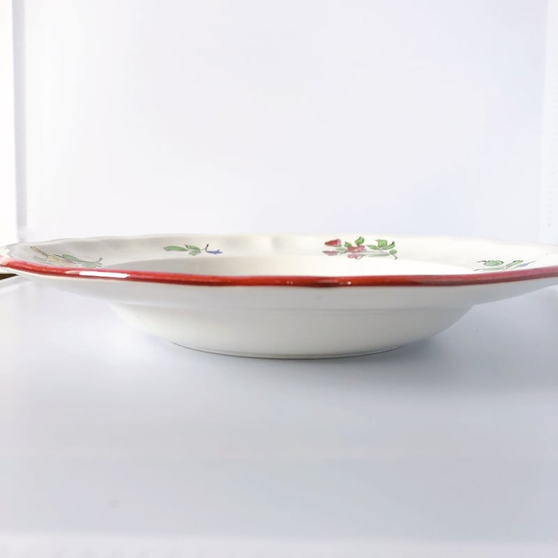 リュネヴィル Réverbère 花柄 スーププレート フランスアンティーク