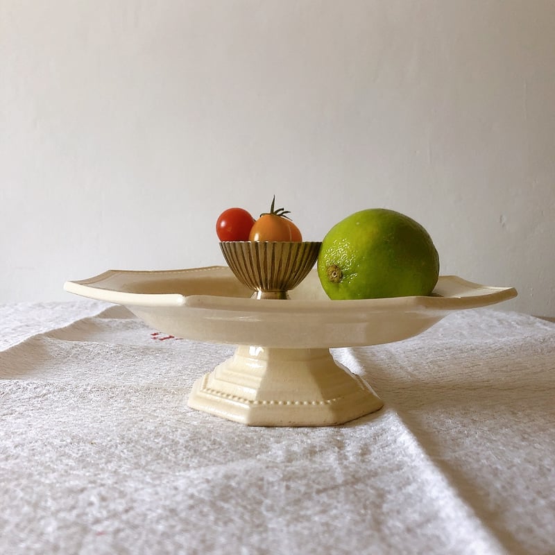 希少 クレイユモントロー オクトゴナルケーキスタンド フランス