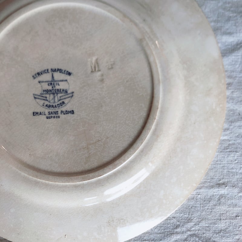 クレイユモントロー 『ナポレオン』デザートプレート 平皿 F フランス