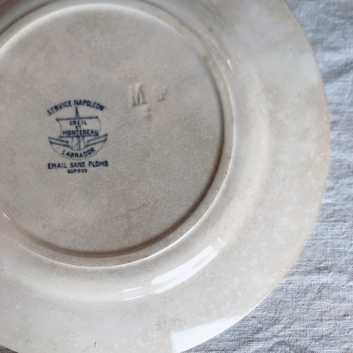 希少　クレイユモントロー 『ナポレオン』ケーキスタンド　フランスアンティーク食器 希少 クレイユモントロー 『ナポレオン』ケーキスタンド フランス