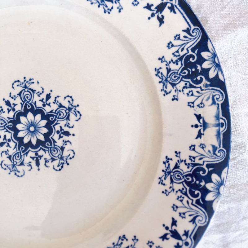 ヴィエイヤールボルドー ルアン ディナープレート ブルー フランス