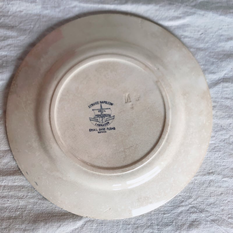 クレイユモントロー 『ナポレオン』デザートプレート 平皿 F フランス