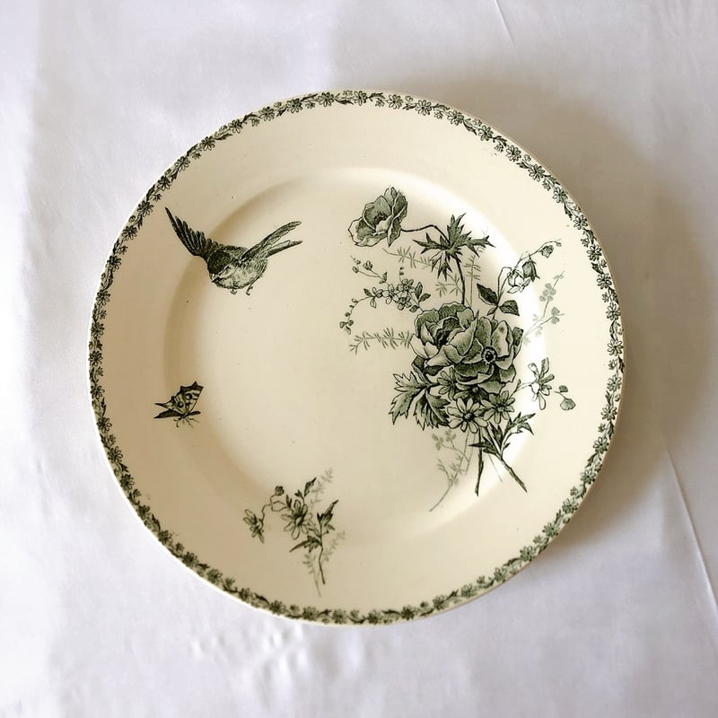 ⑨ フランスアンティーク　E.Bourgeois エミールブルジョワ　ディナー皿 フランスアンティーク GRAND DEPOT E.Bourgeois グランデポ エミールブ