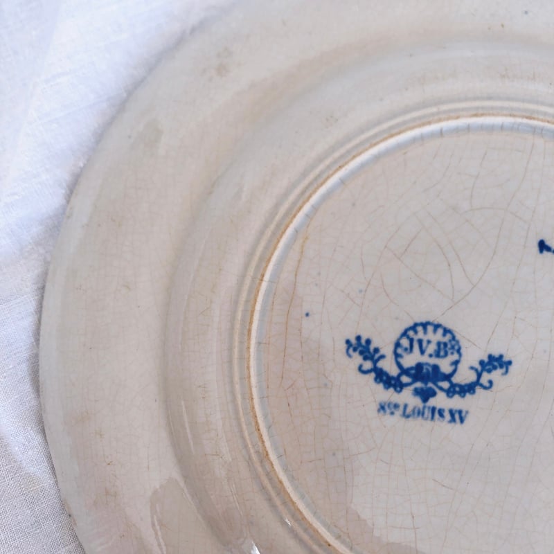 ヴィエイヤールボルドー ルイ15 ディナープレート ブルー フランス