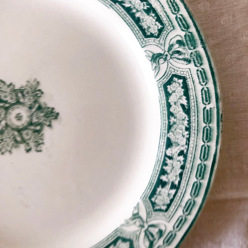 ヴィエイヤールボルドー　カマイユ ディナープレート　E フランスアンティーク食器 ヴィエイヤールボルドー カマイユ ディナープレート F フランス