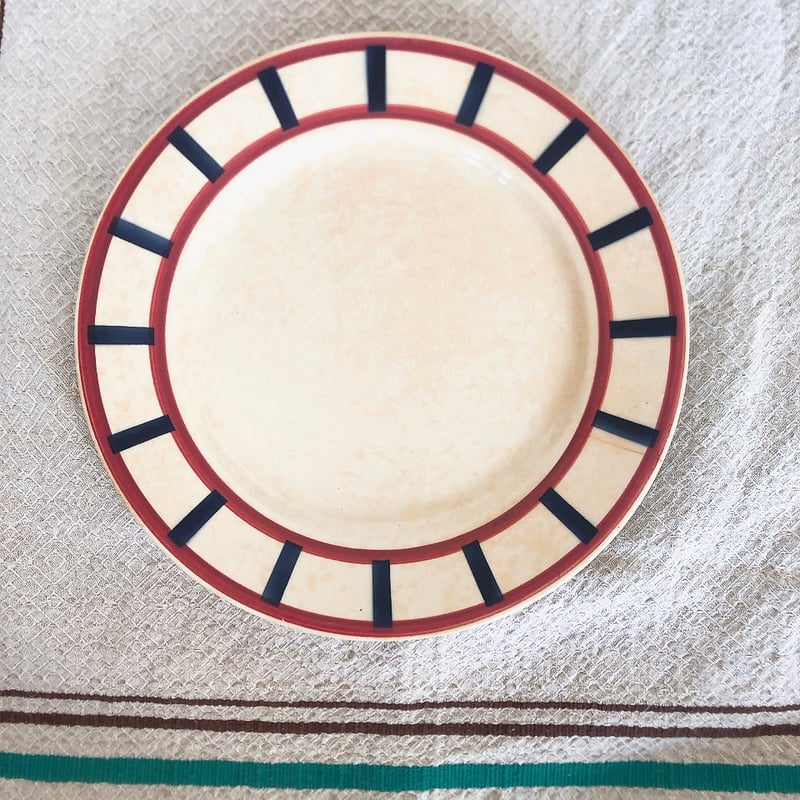 HBCM ベアン クレイユモントロー ラヴィエ バスク柄　フランスアンティーク HBCM ベアン クレイユモントロー ラヴィエ バスク柄 フランス