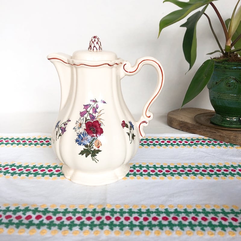 フランス サルグミンヌ アグレスト 小さめのアンティークプレート 6枚セット フランスアンティーク サルグミンヌ アグレスト 花リム 皿