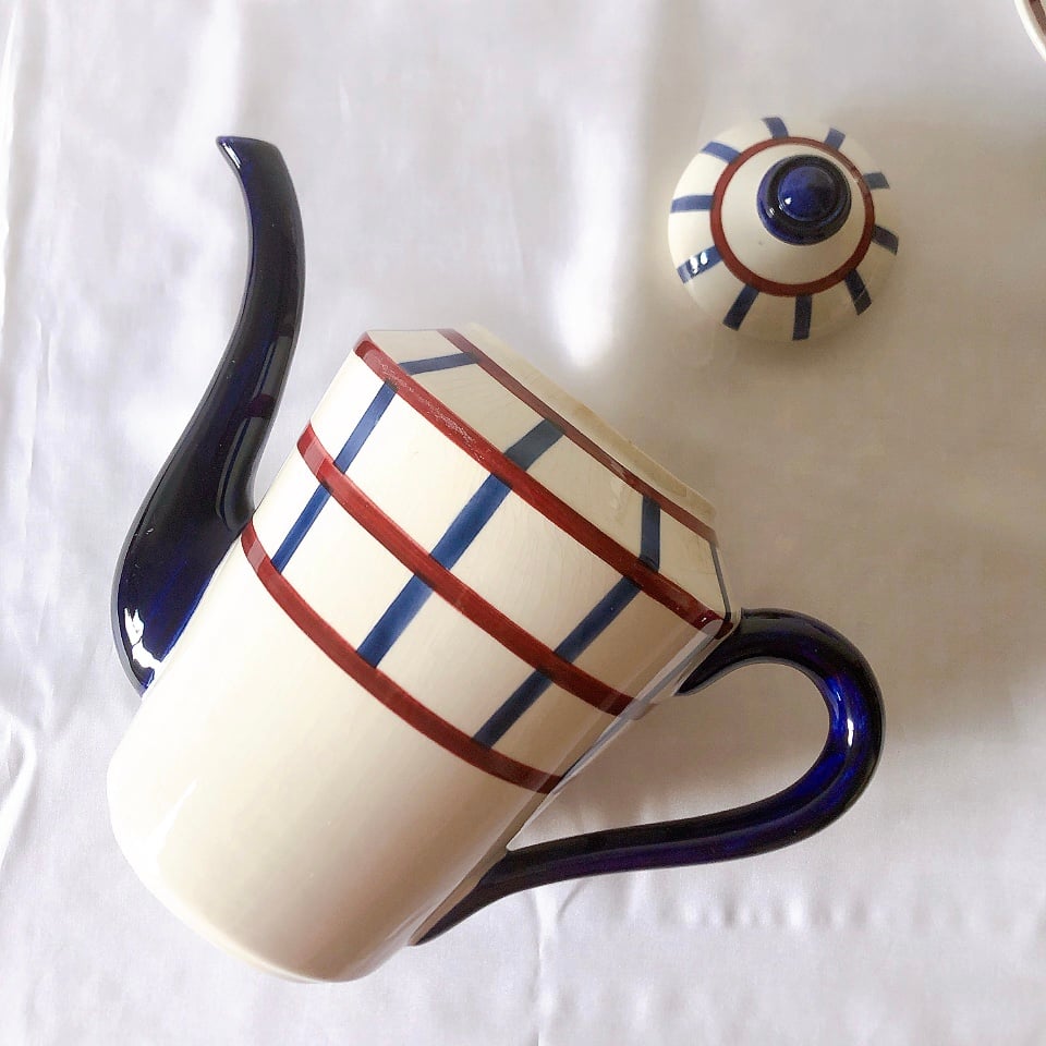 クレイユモントロー HBCM べアン バスク柄コーヒー／ティポット 1500ml