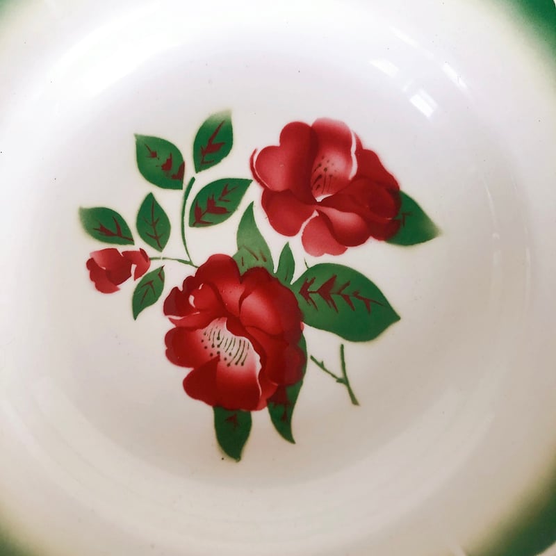 ディゴワンサルグミンヌ バラ柄 スーププレート F フランス