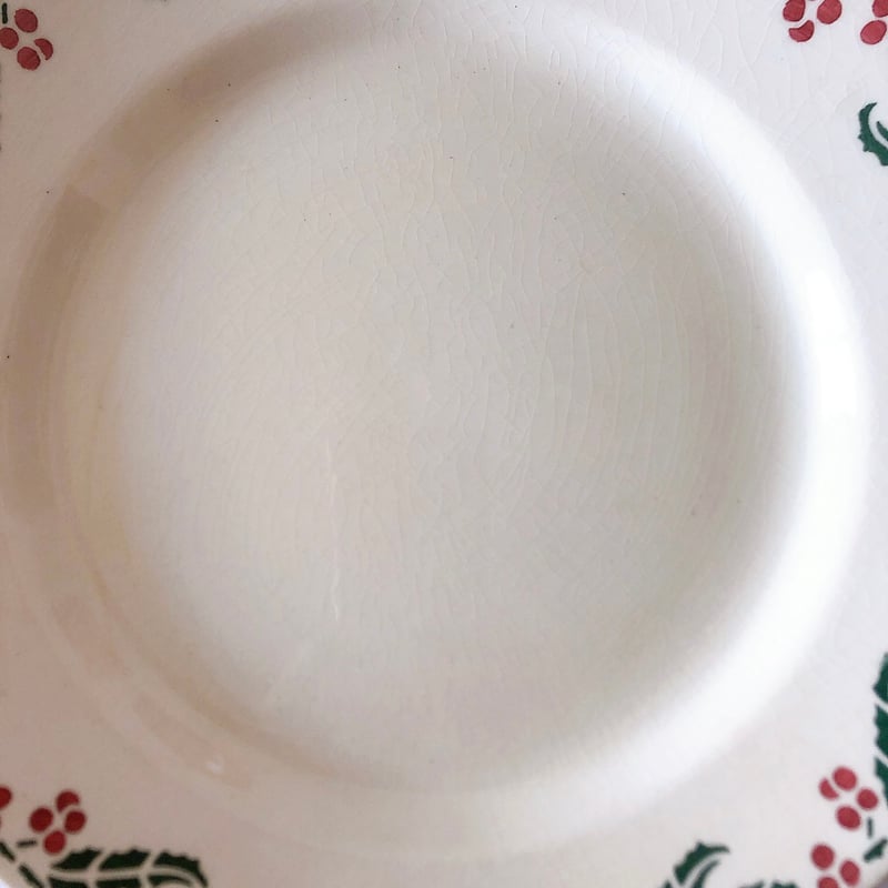 クレイユエモントロー HOUX 柊柄 ディナープレート B フランス