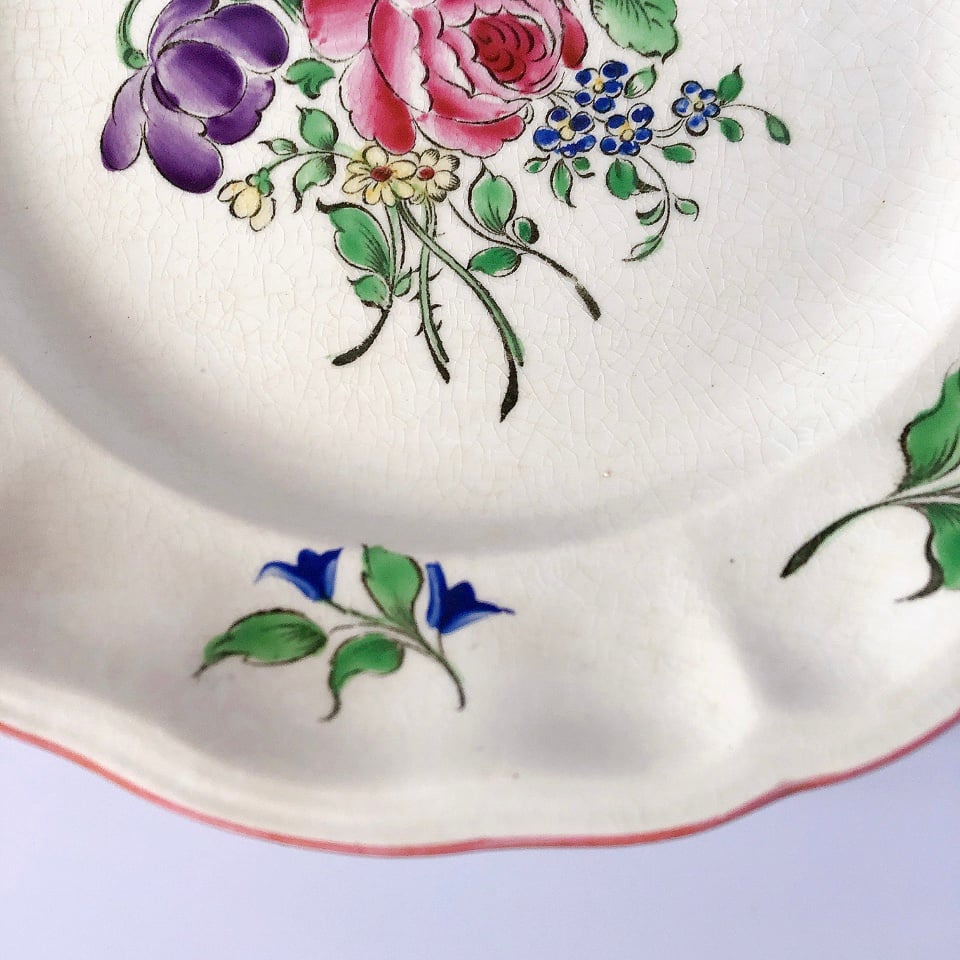 リュネヴィル Réverbère ディナープレート B フランスアンティーク食器