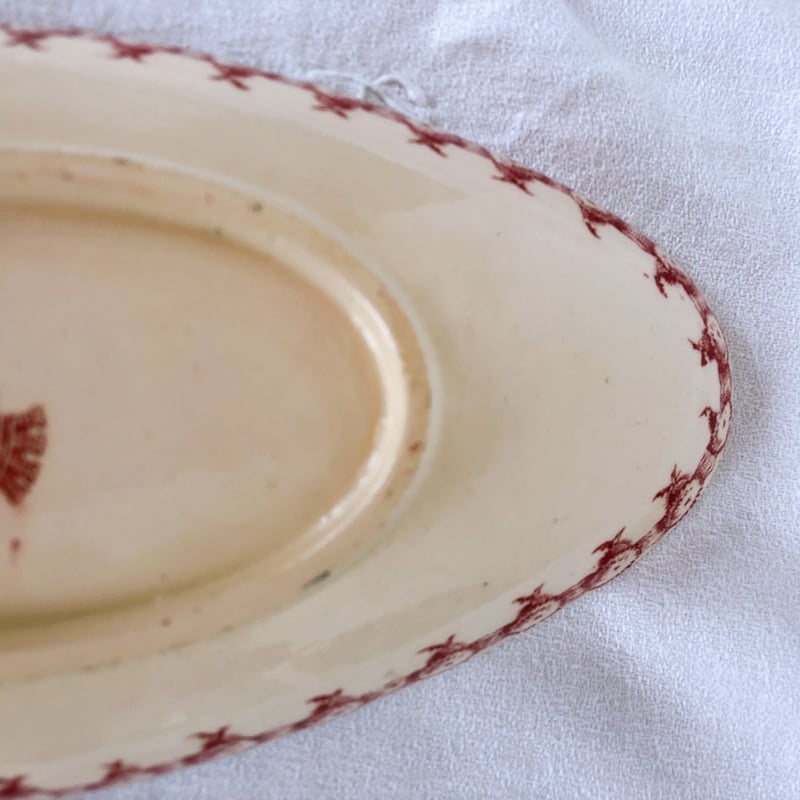 フランスアンティークGIEN ジアン あざみ柄 CHARDONS ラヴィエ