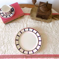 アンティークラヴィエ 小鳥柄 オーバル皿 フランスアンティーク食器