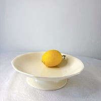 サンタマン 12角形 ケーキスタンド　アイボリー フランスアンティーク食器 サンタマン 12角計ケーキスタンド アイボリー フランスアンティーク