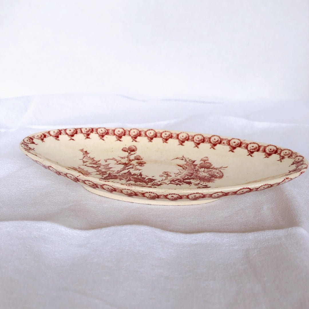 レア⭐️フランス ジアン あざみ柄 CHARDONS ラヴィエ アンティーク食器