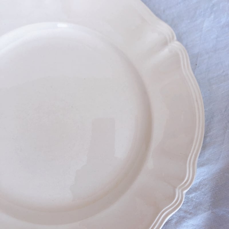 ディゴワン＆サルグミンヌ 花リム 大皿 34㎝ フランスアンティーク食器