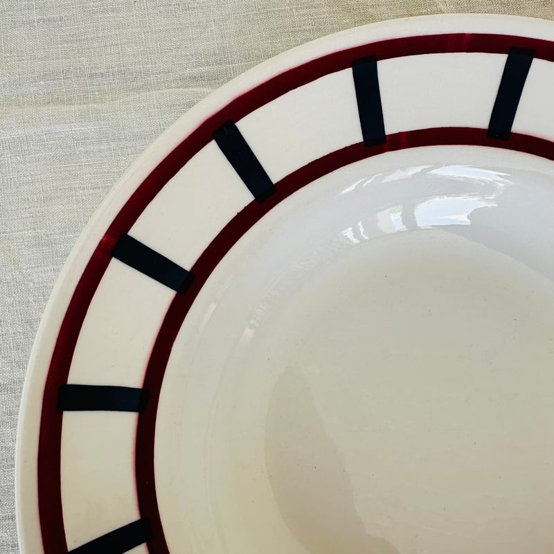 バスク柄スーププレート 深皿 391 バドンヴィレー フランス