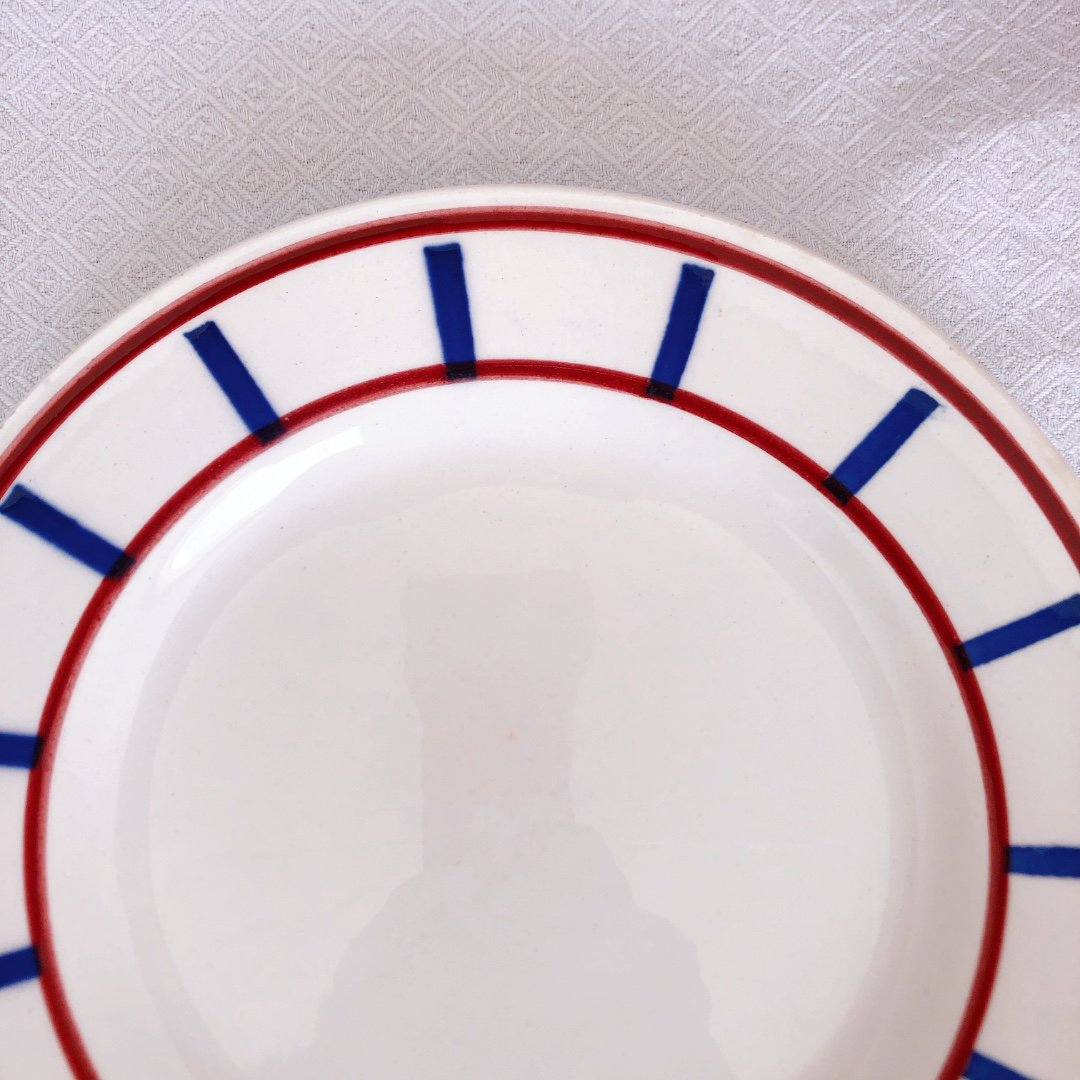 美品 ディゴワンサルグミンヌ バスク柄デザートプレート C