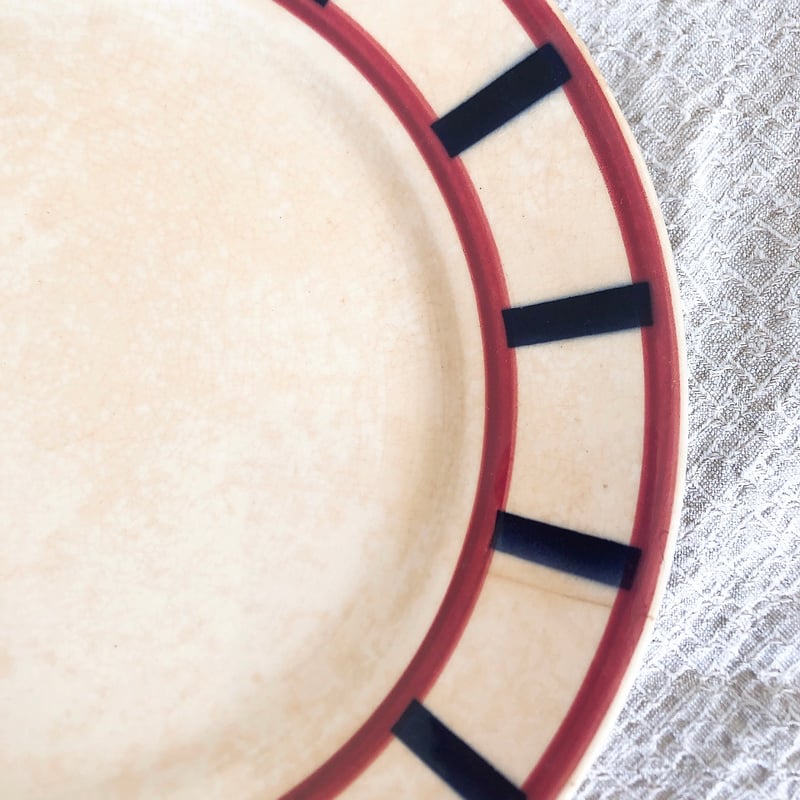 フランス アンティーク HBCM バスク柄エッグスタンド フランス アンティーク HBCM バスク柄エッグスタンド