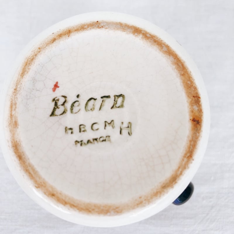 レア☆HBCM Béarnべアン バスク柄ミルクポット ピシェ フランス