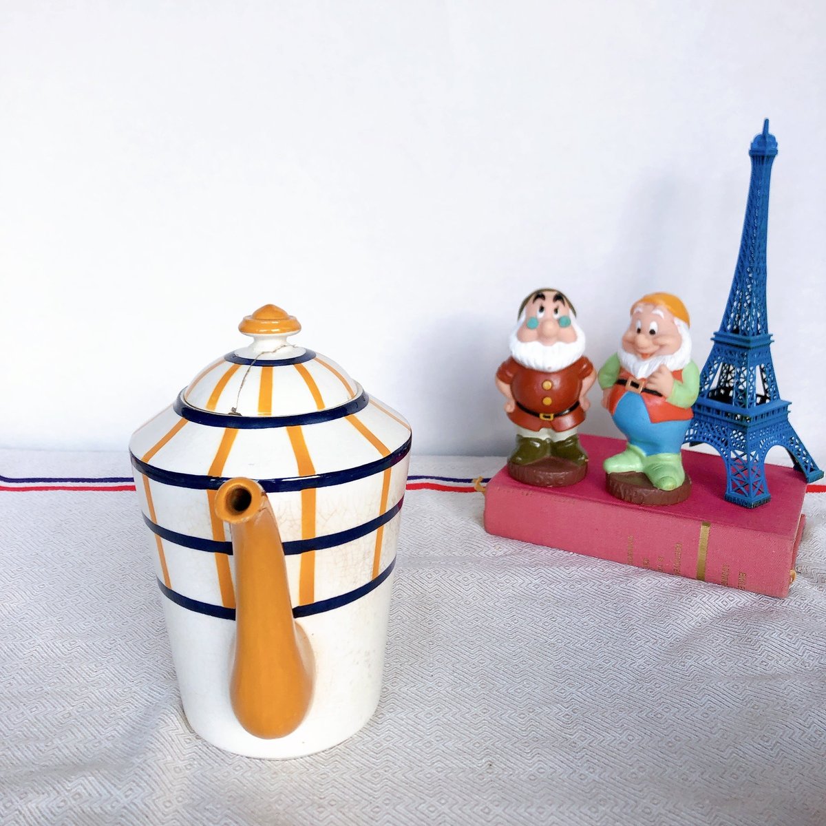 クレイユモントロー HBCM べアン バスク柄コーヒー／ティポット