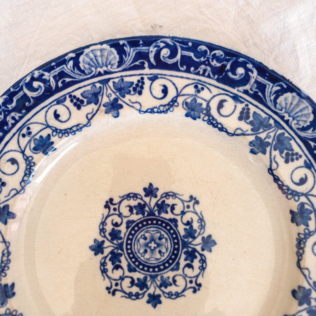 ヴィエイヤールボルドー ルイ15 ディナープレート ブルー フランス