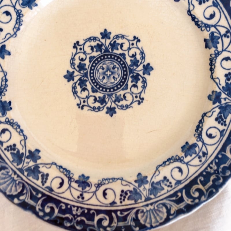 ヴィエイヤールボルドー ルイ15 ディナープレート ブルー フランス