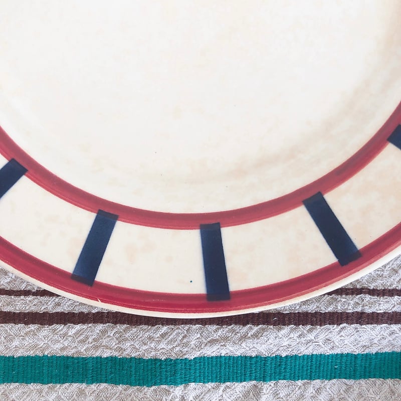 HBCM べアン クレイユモントロー バスク柄ディナープレート B フランス