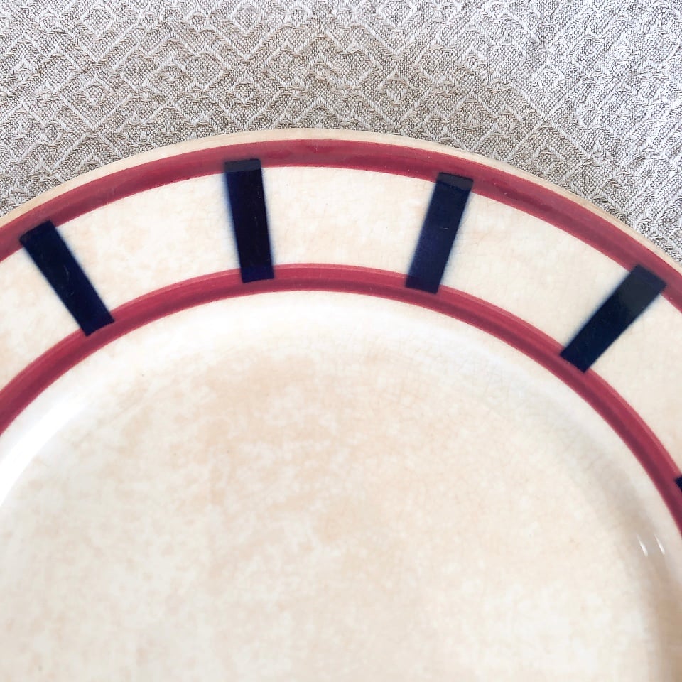 HBCM べアン クレイユモントロー バスク柄ディナープレート B フランス