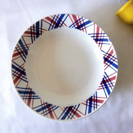 フランスヴィンテージ サンタマン窯 プレート2点イエローブラウン