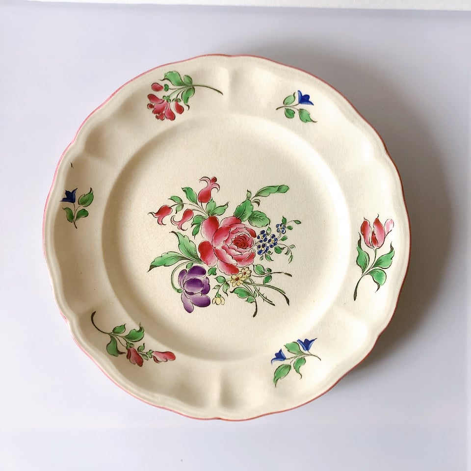 リュネヴィル Réverbère ディナープレート B フランスアンティーク食器