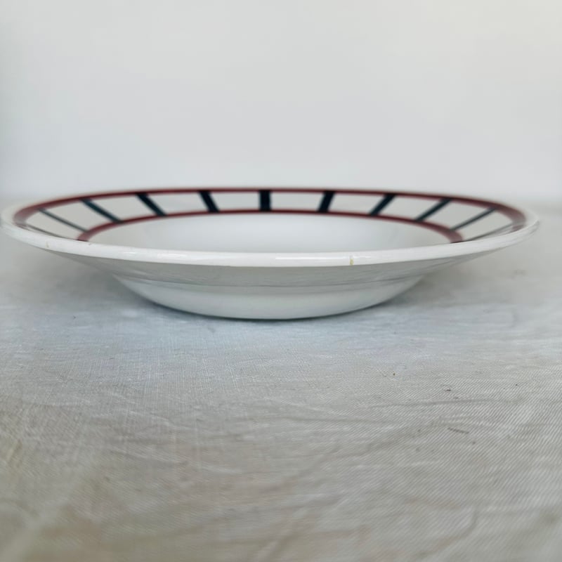 バスク柄スーププレート 深皿 390 バドンヴィレー フランス