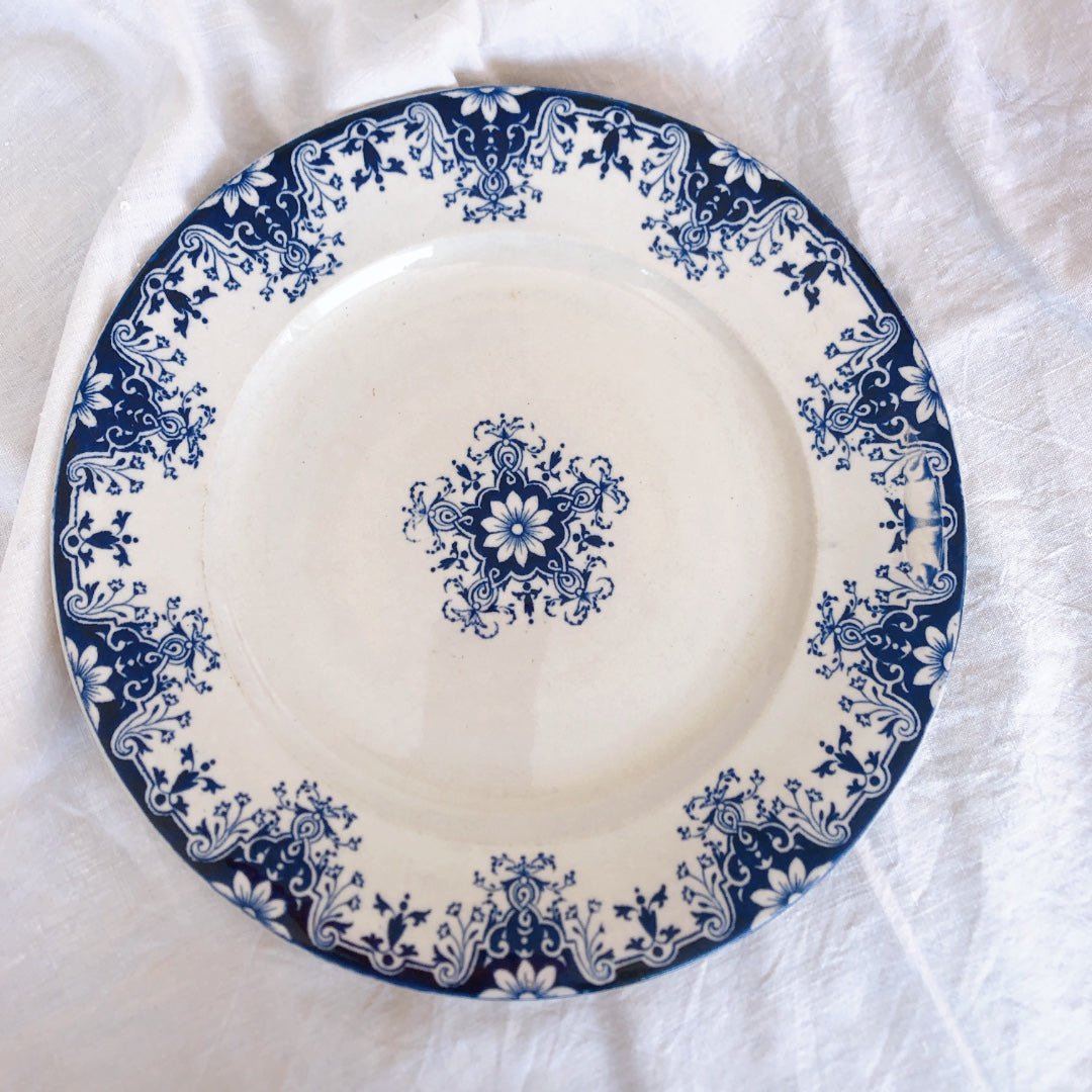 ヴィエイヤールボルドー ルアン ディナープレート ブルー フランス